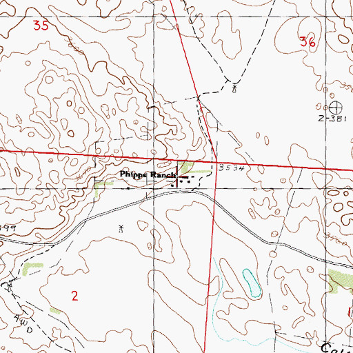 Topographic Map of Phipps Ranch, NE