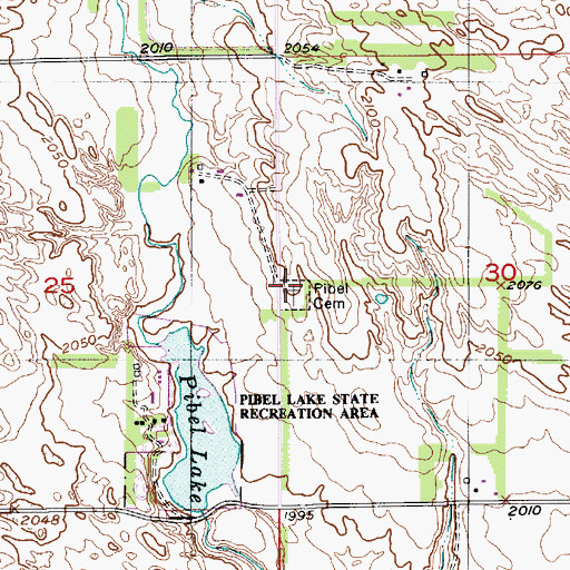 Topographic Map of Pibel Cemetery, NE