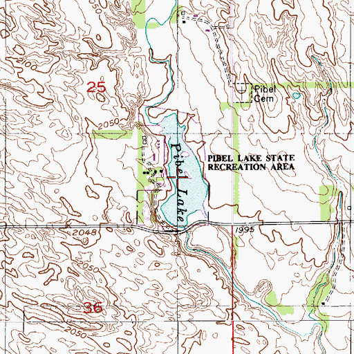 Topographic Map of Pibel Lake, NE