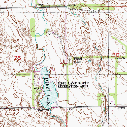 Topographic Map of Pibel School, NE