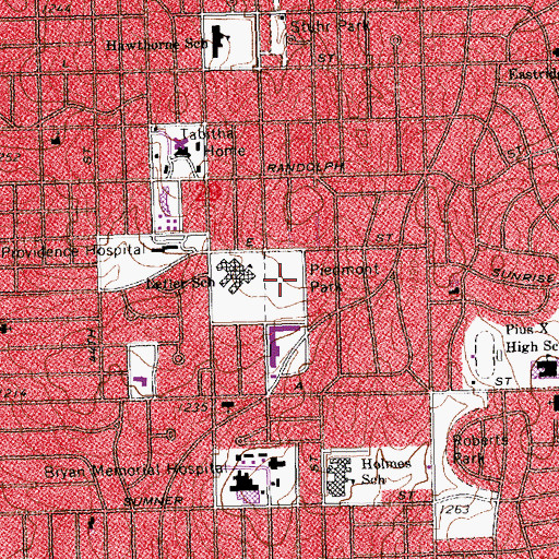 Topographic Map of Piedmont Park, NE