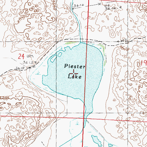 Topographic Map of Piester Lake, NE
