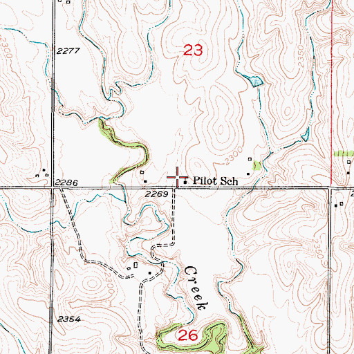 Topographic Map of Pilot School (historical), NE
