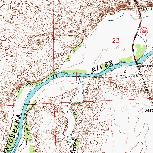 Topographic Map of Pine Creek, NE