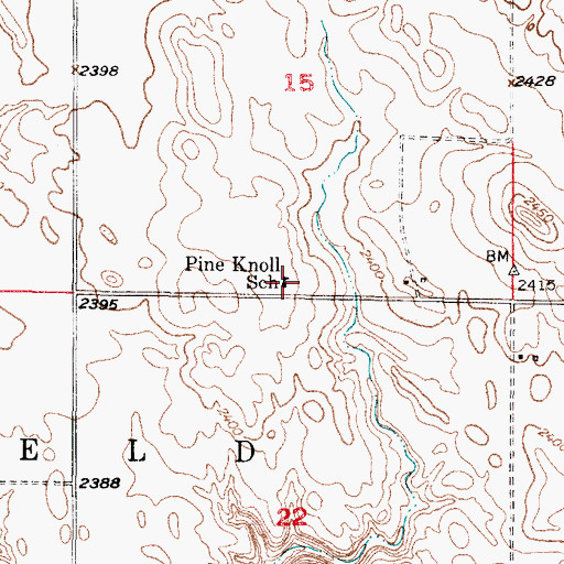 Topographic Map of Pine Knoll School (historical), NE