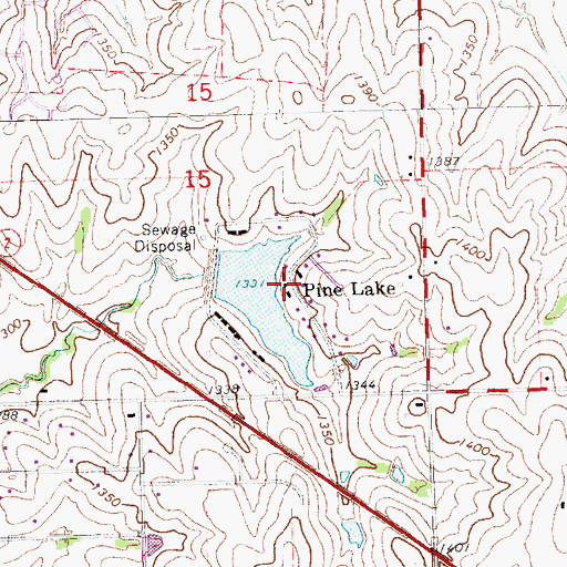 Topographic Map of Pine Lake, NE