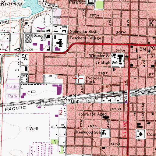 Topographic Map of Pioneer Park, NE