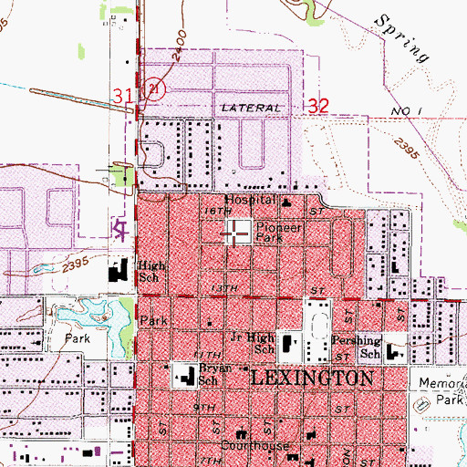 Topographic Map of Pioneer Park, NE