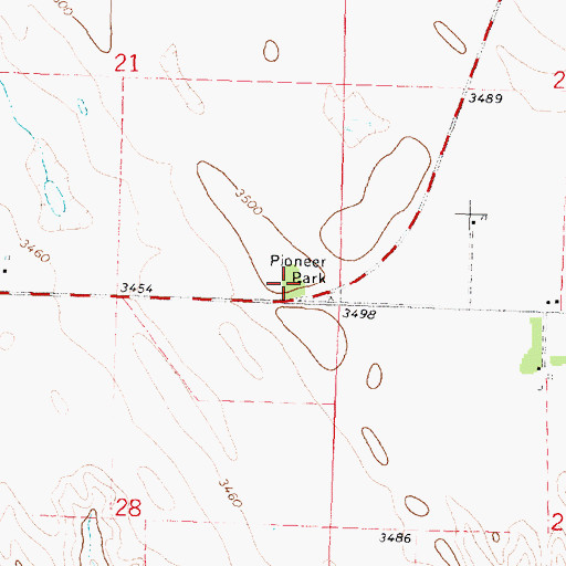 Topographic Map of Pioneer Park, NE