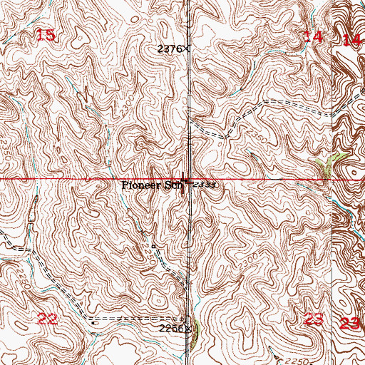 Topographic Map of Pioneer School, NE