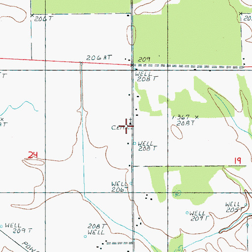 Topographic Map of Moonlight Church, AR