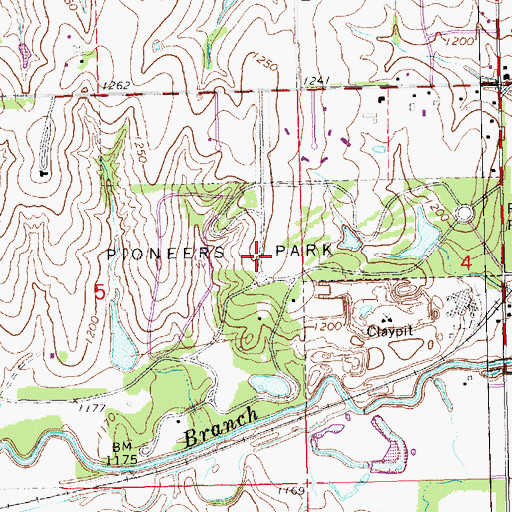 Topographic Map of Pioneers Park, NE
