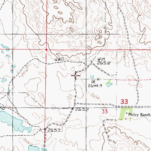 Topographic Map of Pixley School, NE