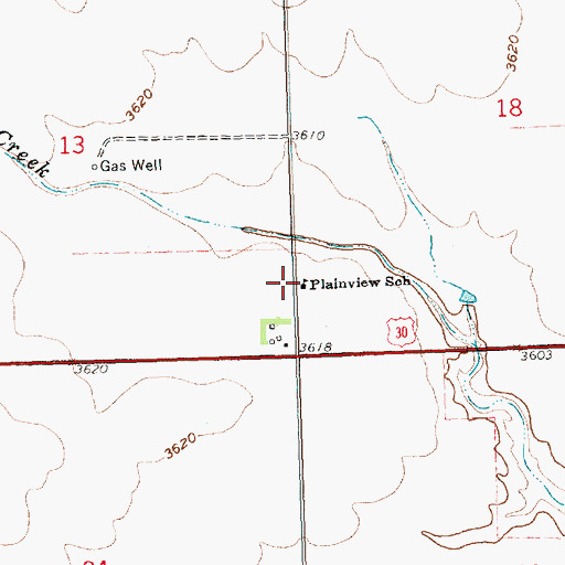 Topographic Map of Plainview School, NE