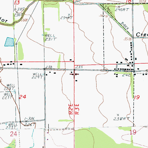 Topographic Map of Mount Moriah Church, AR