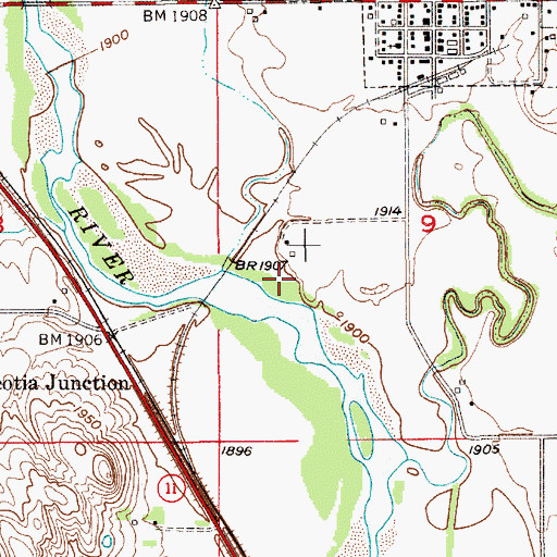 Topographic Map of Platte Valley Academy, NE