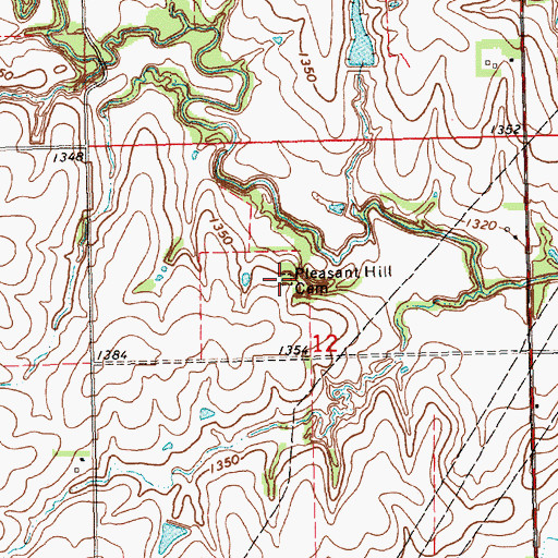 Topographic Map of Pleasant Hill Cemetery, NE