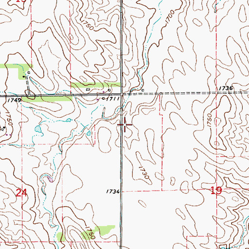 Topographic Map of Pleasant Hill School, NE