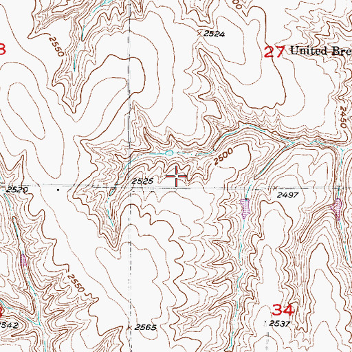 Topographic Map of Pleasant Hill School, NE