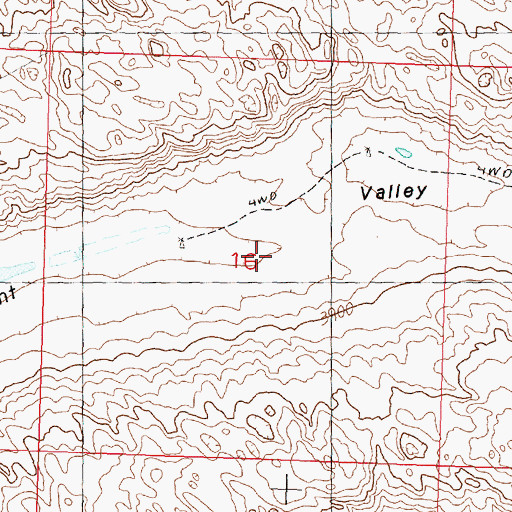 Topographic Map of Pleasant Valley, NE