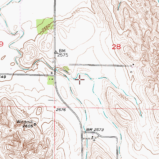 Topographic Map of Pleasant Valley, NE