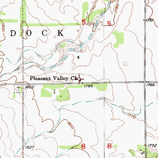 Topographic Map of Pleasant Valley Church, NE