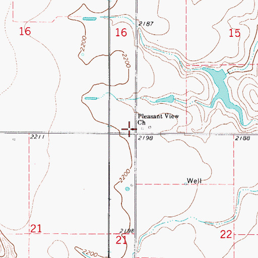 Topographic Map of Pleasant View Church, NE