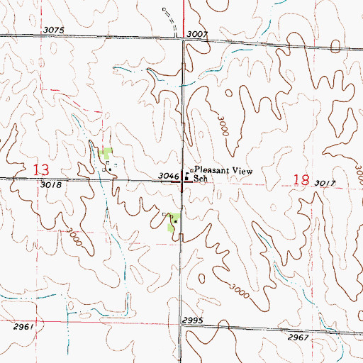 Topographic Map of Pleasant View School (historical), NE