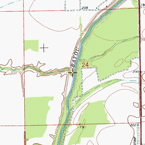 Topographic Map of Myers Bridge, AR