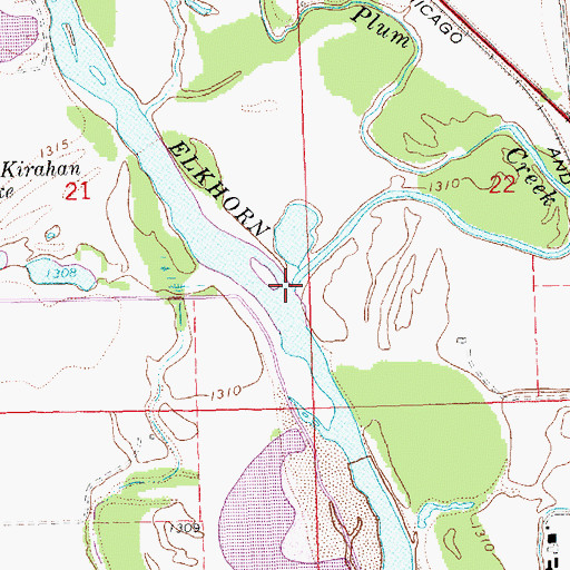 Topographic Map of Plum Creek, NE
