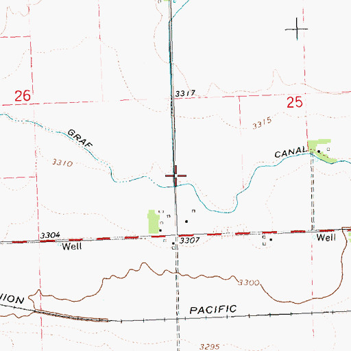 Topographic Map of Plum Creek, NE