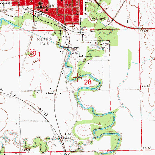 Topographic Map of Plum Creek, NE