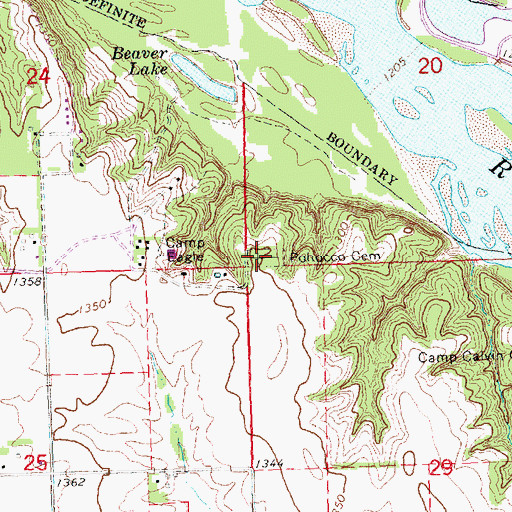 Topographic Map of Pohocco Cemetery, NE