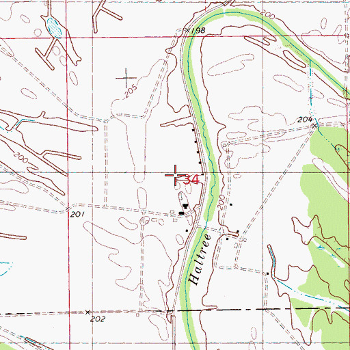 Topographic Map of New Hope Farm, AR