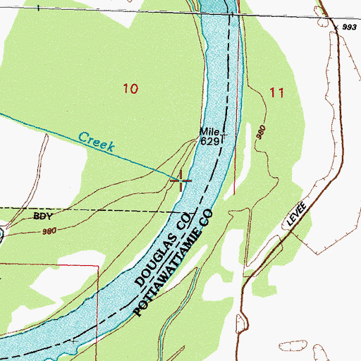 Topographic Map of Ponca Creek, NE