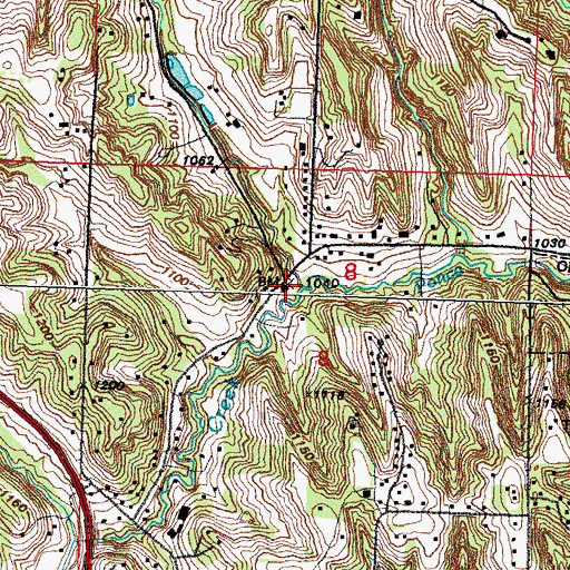 Topographic Map of Ponca Elementary School, NE