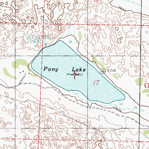 Topographic Map of Pony Lake, NE