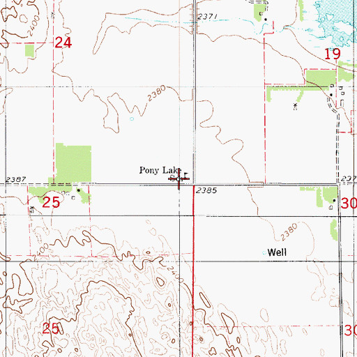 Topographic Map of Pony Lake School, NE