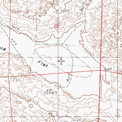 Topographic Map of Poole Flat, NE
