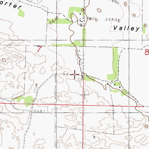 Topographic Map of Porter Valley School, NE
