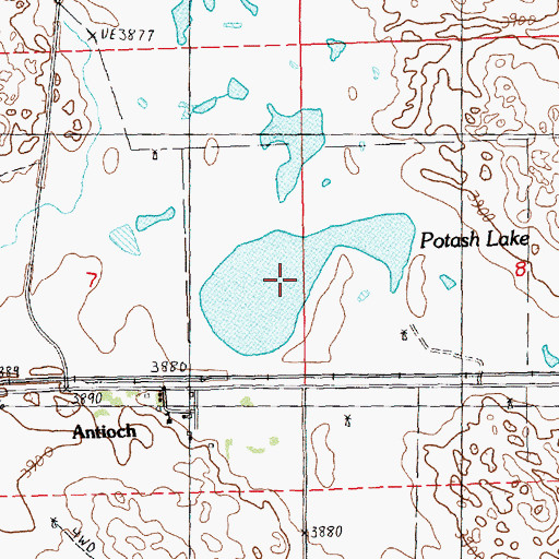 Topographic Map of Potash Lake, NE