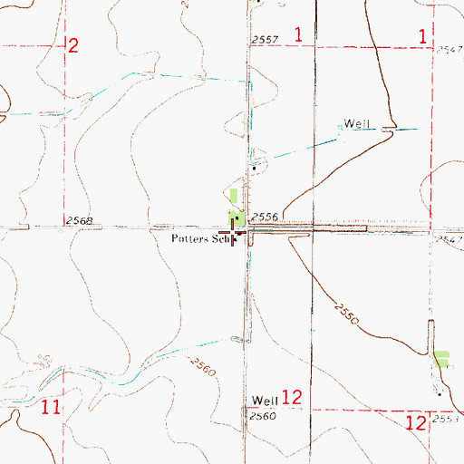 Topographic Map of Potters School, NE