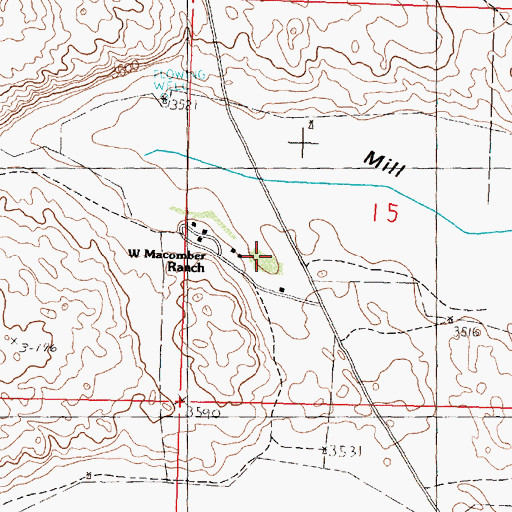Topographic Map of Prairie Dale School, NE
