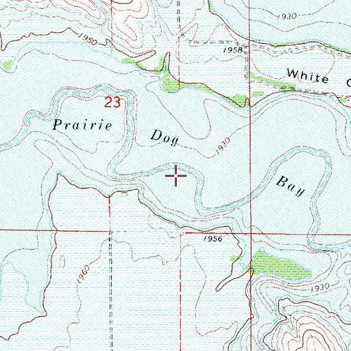 Topographic Map of Prairie Dog Bay, NE