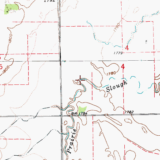Topographic Map of Prairie Slough, NE
