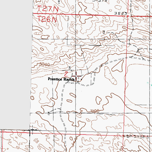 Topographic Map of Prentice Ranch, NE