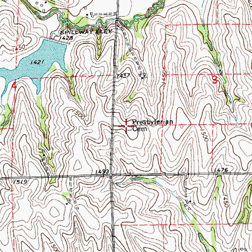 Topographic Map of Presbyterian Church, NE