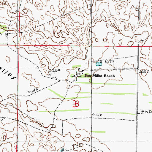 Topographic Map of Prindle Ranch, NE