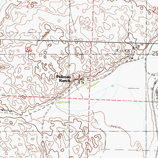 Topographic Map of Pullman Ranch, NE