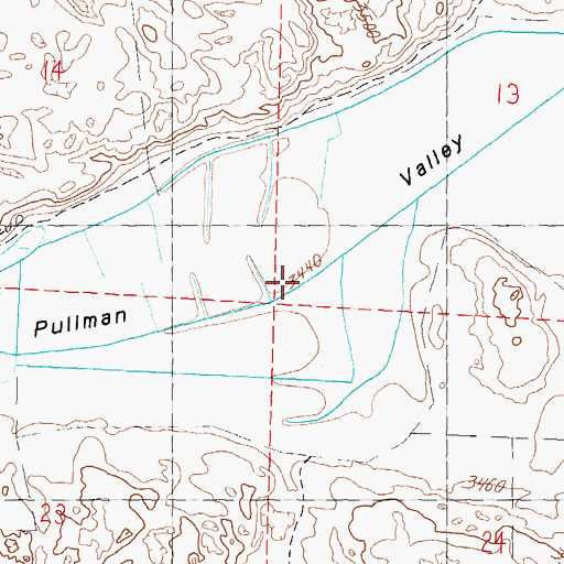 Topographic Map of Pullman Valley, NE